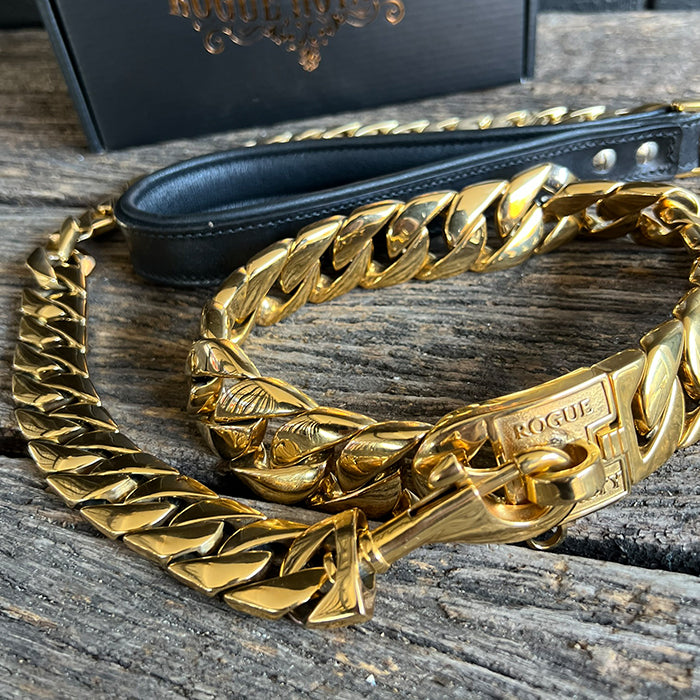 Real Royalty - Chain Link Dog Collars & Leash Sets