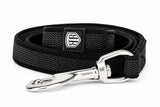 Dog Leash - Black Nylon Leash (Rubber Grip)