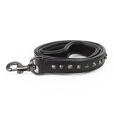 Leather Dog Leash - Ruthless Black & Black (Standard)