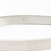 Leather Dog Leash - Imperial White Crystal & Rose Gold Leash (Slimline)