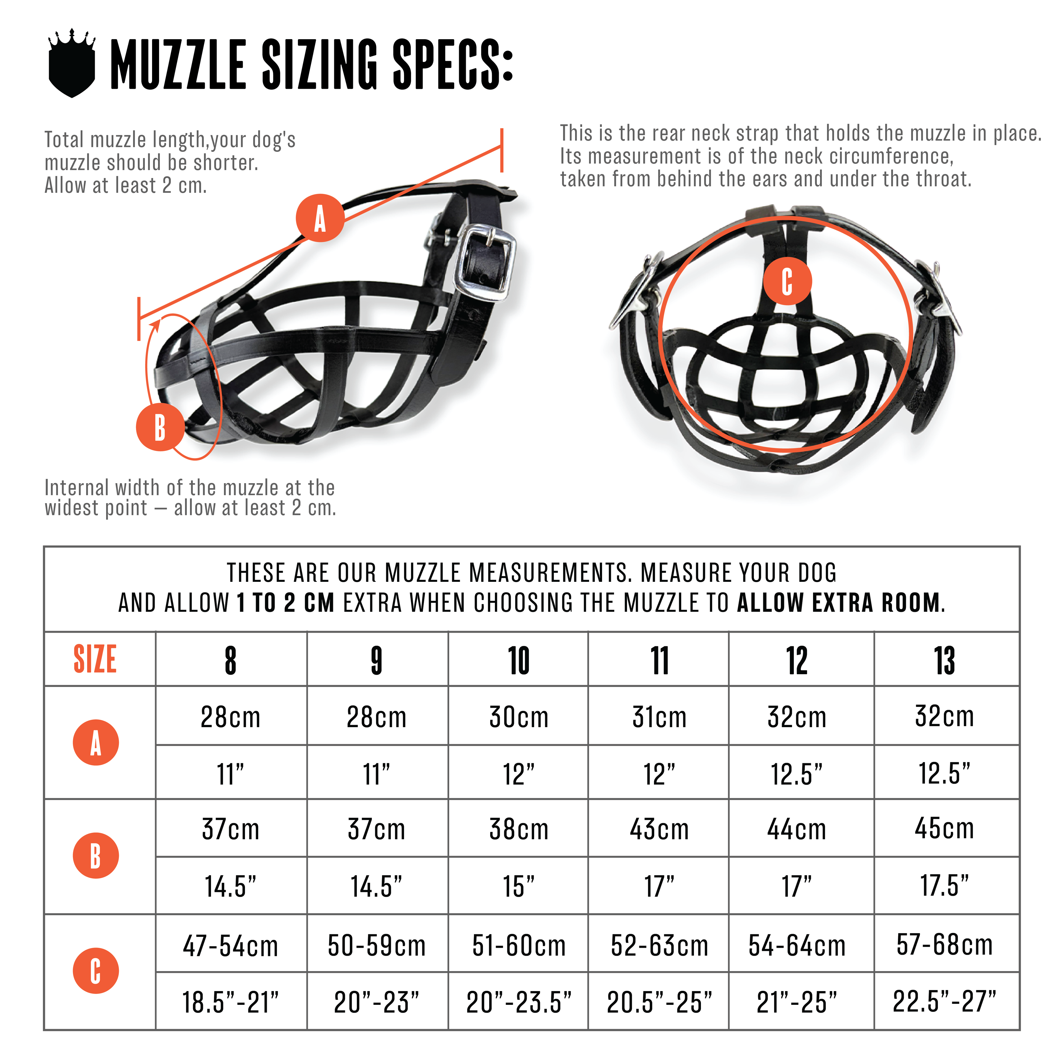 Dog Muzzle - Leather Basket Bully