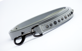 Leather Dog Leash - Ruthless Grey & Black Leash (Standard)